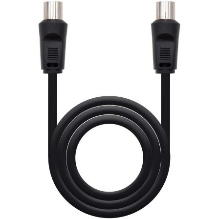 Nanocable Cable de Antenna TV 75 Ohm Macho/Hembra 1.80 Metros - Negro Nanocable Cable de Antenna TV 75 Ohm Macho/Hembra 1.80 Metros - Negro